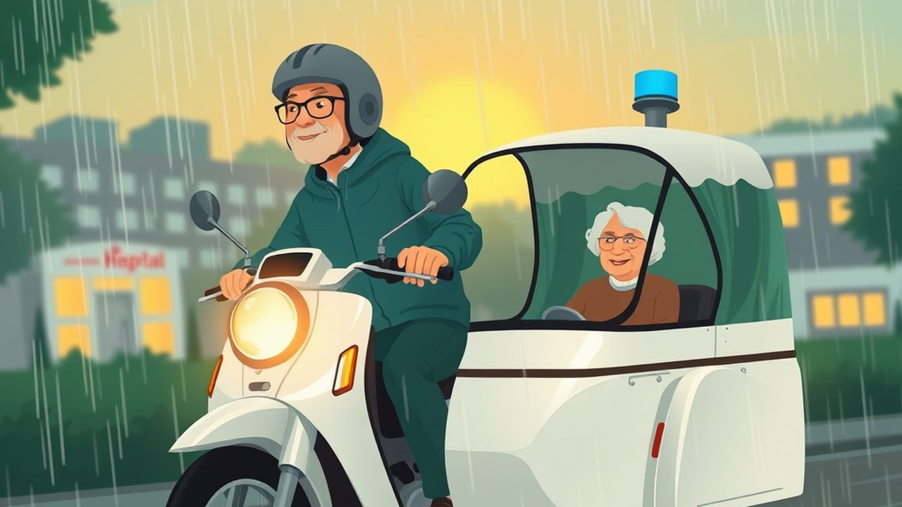Video: The Man Who Turned His Bike Into an Ambulance